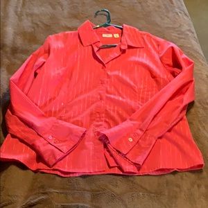 Casual button up top with glitter